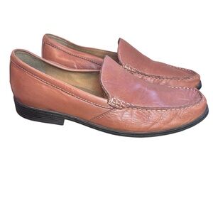 Bostonian Men Brown Leather Loafers Flat Slip Ons Casual Shoes Size 11